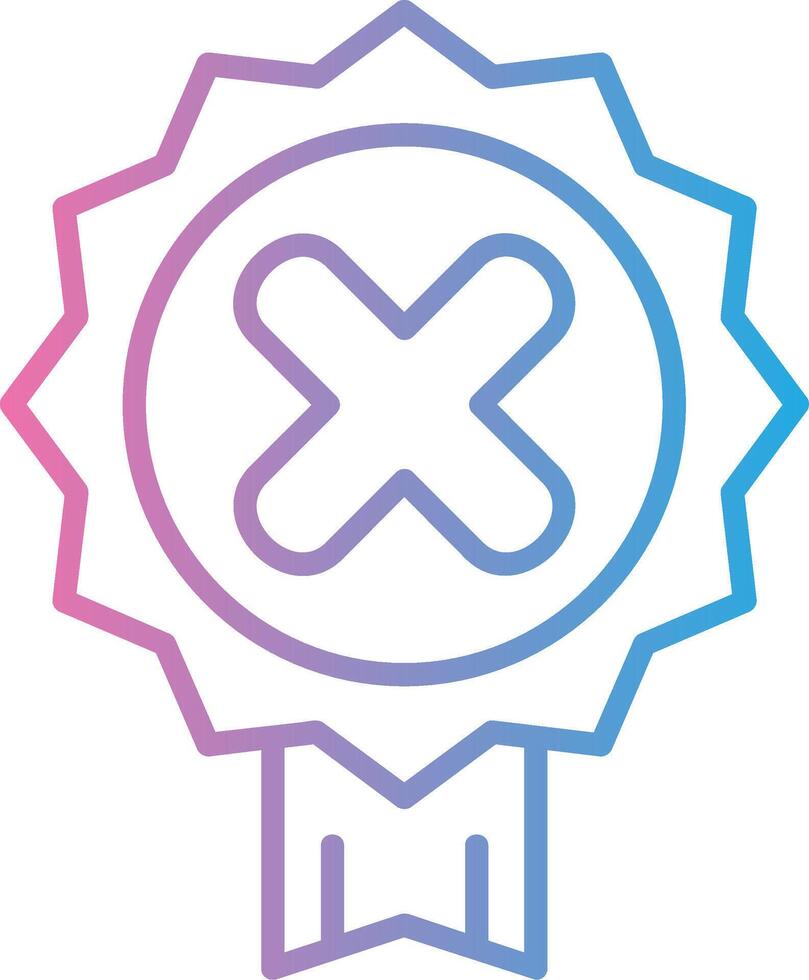 Rejected Color Block Badge vector