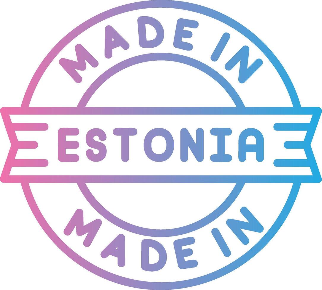 Made In Estonia Muted Color Design vector