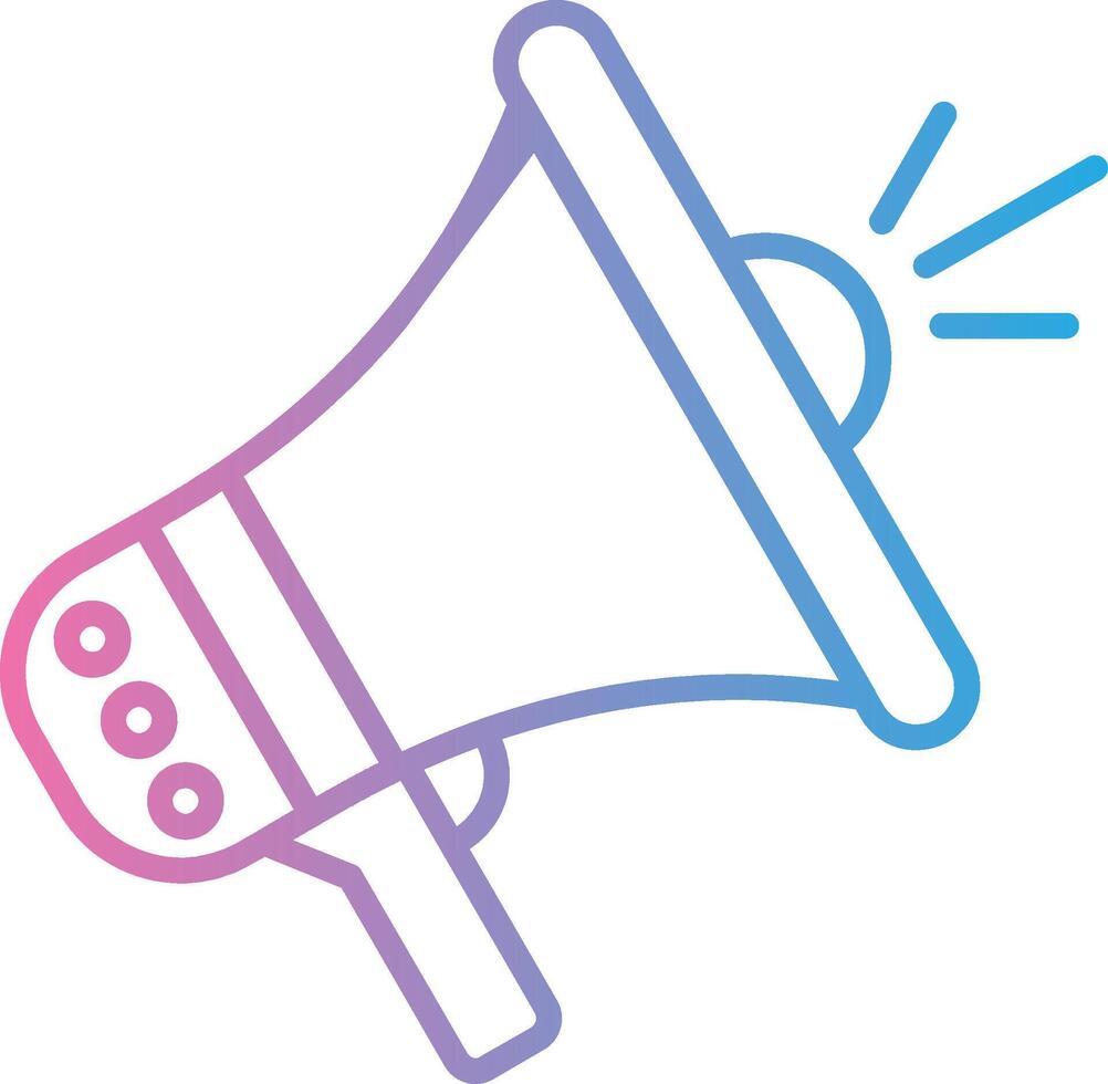 Megaphone Geometric Style Badge vector
