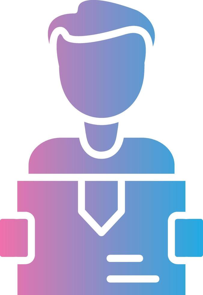 Delivery Man Solid Fill Symbol vector