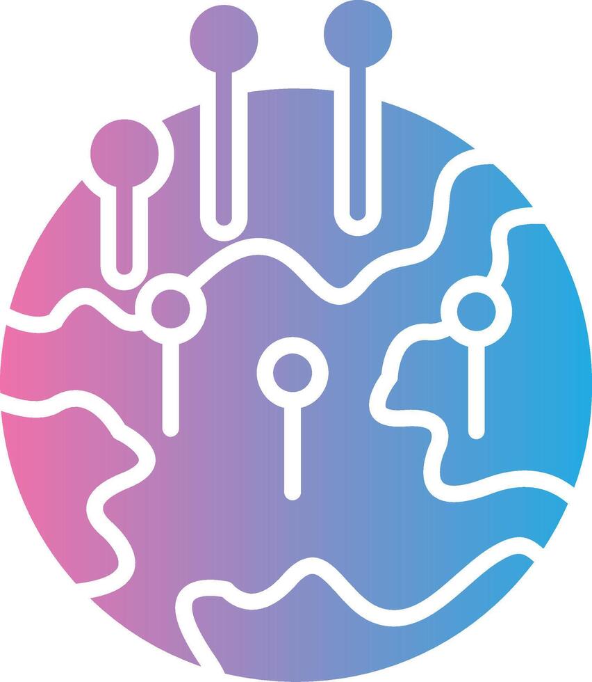 Emerging Markets Flat Symbol vector