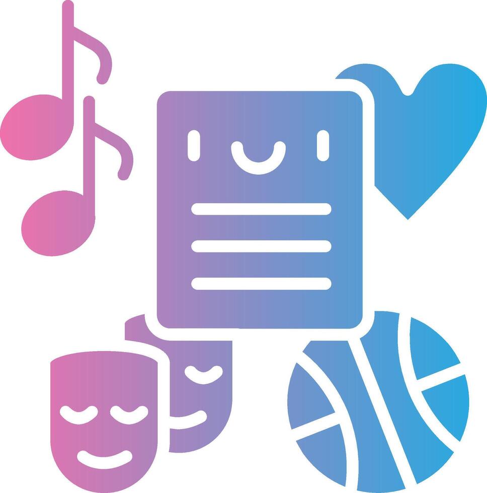 Extracurricular Activities Gradient Color Form vector