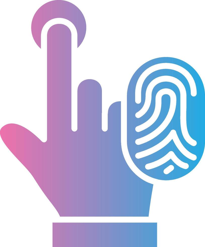 Touch Id Pastel Sketch Mark vector
