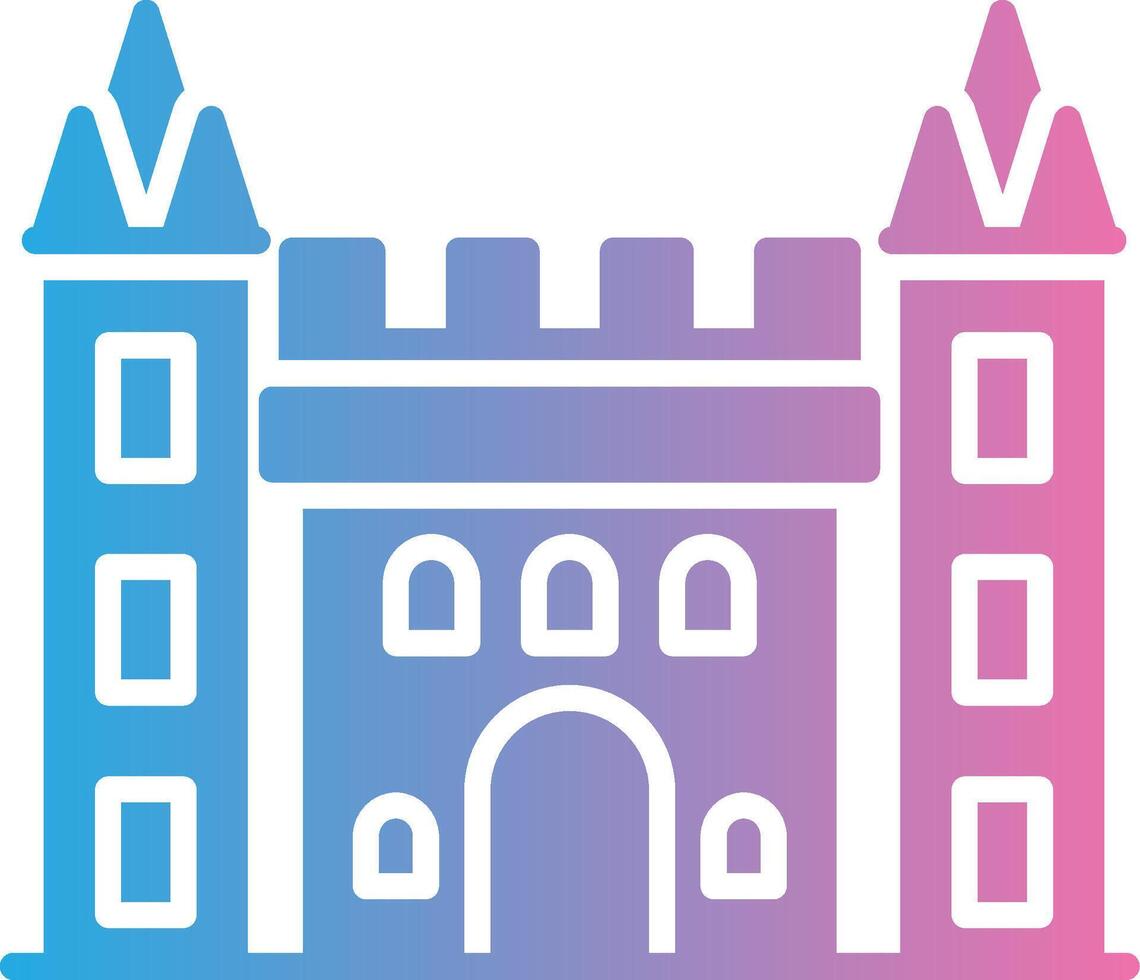 Fortress Shadowed Flat Design vector