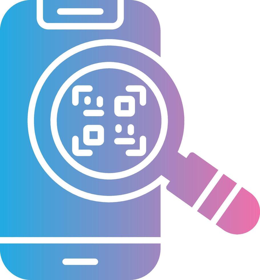 Qr Scan Custom Line Element vector