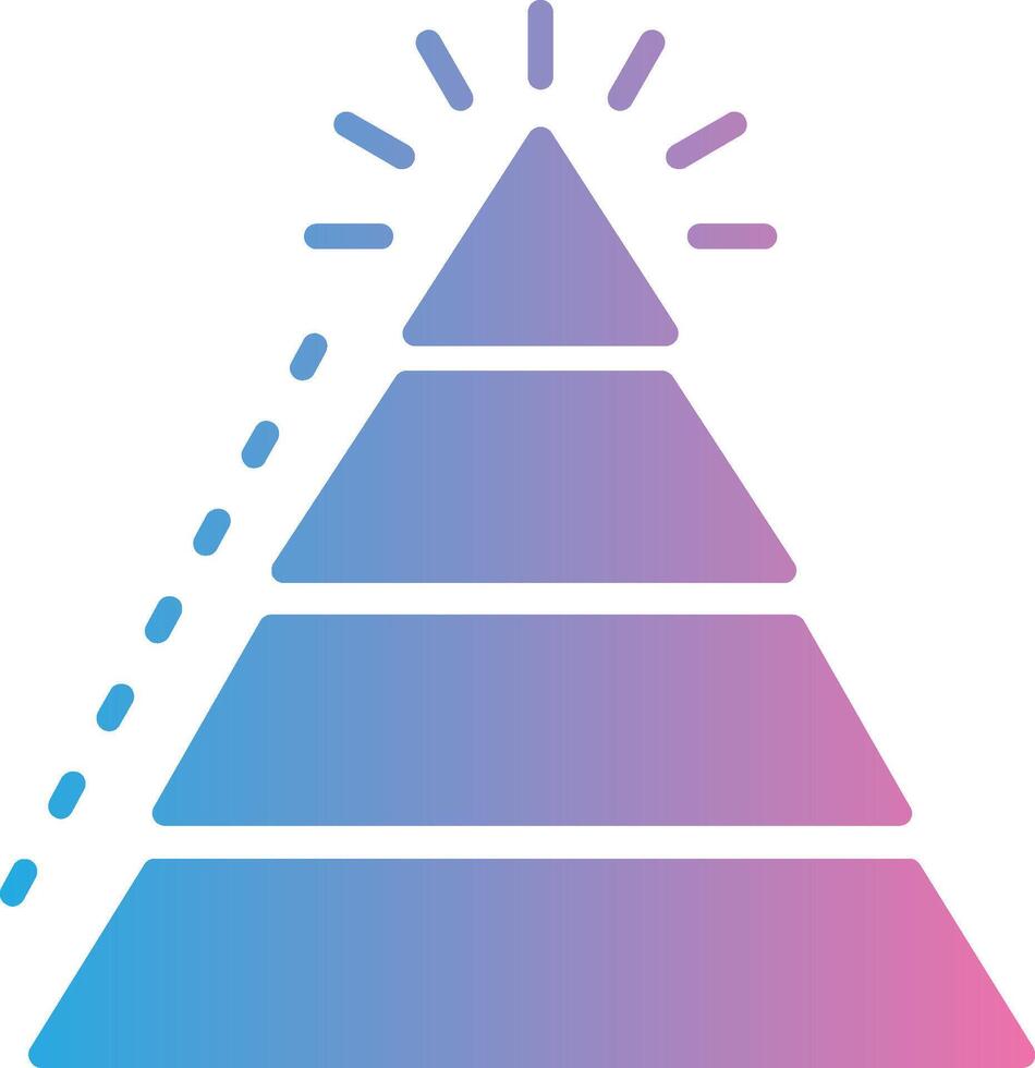 Pyramid Chart Minimal Design Badge vector