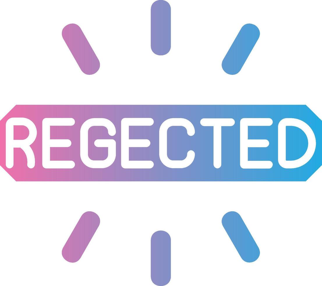 Rejected Flat UI Form vector