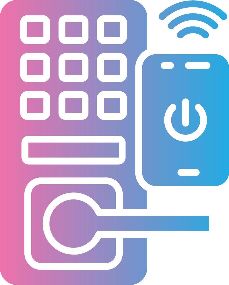 Smart Door Gradient Themed Symbol vector