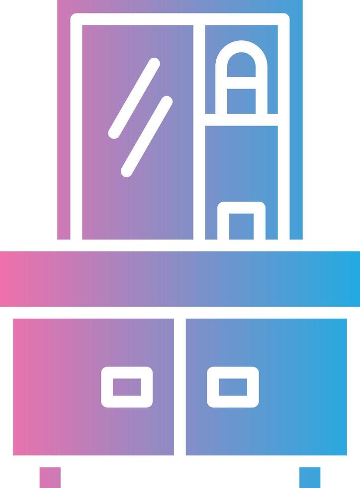 Vanity Table Flat Symbol vector