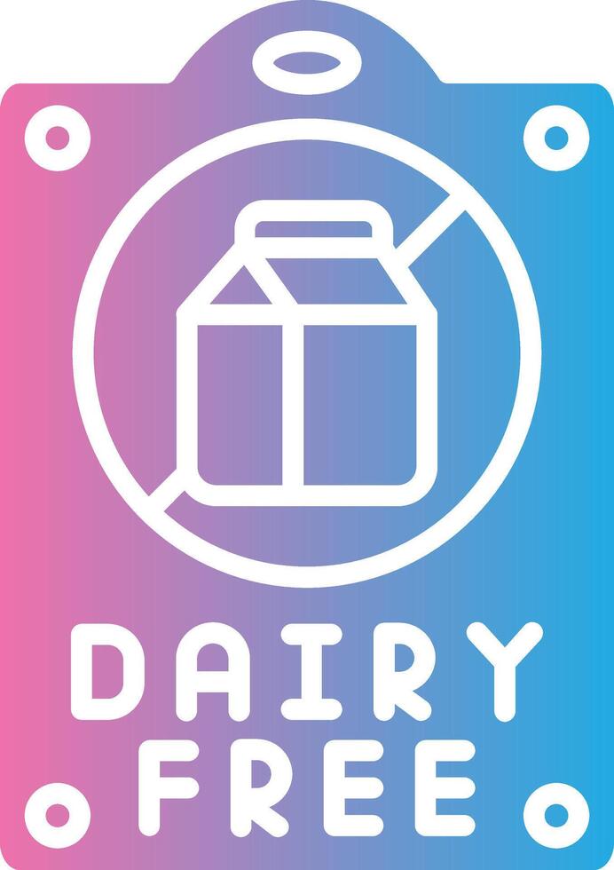 Dairy Free Gradient Style Element vector