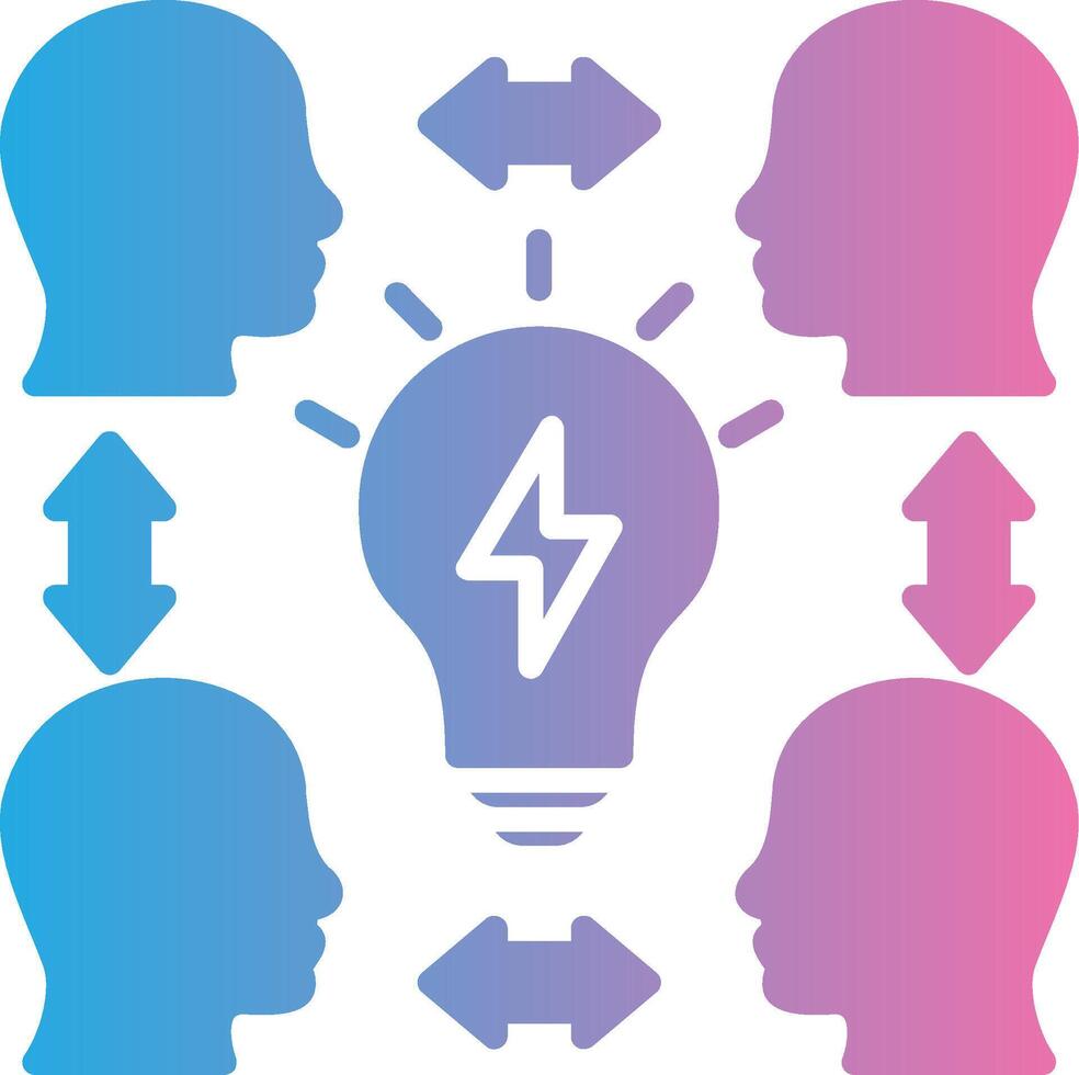 Collaboration Gradient Themed Symbol vector