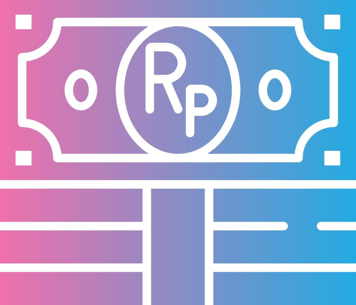Indonesian Rupiah Pastel Tone Form vector
