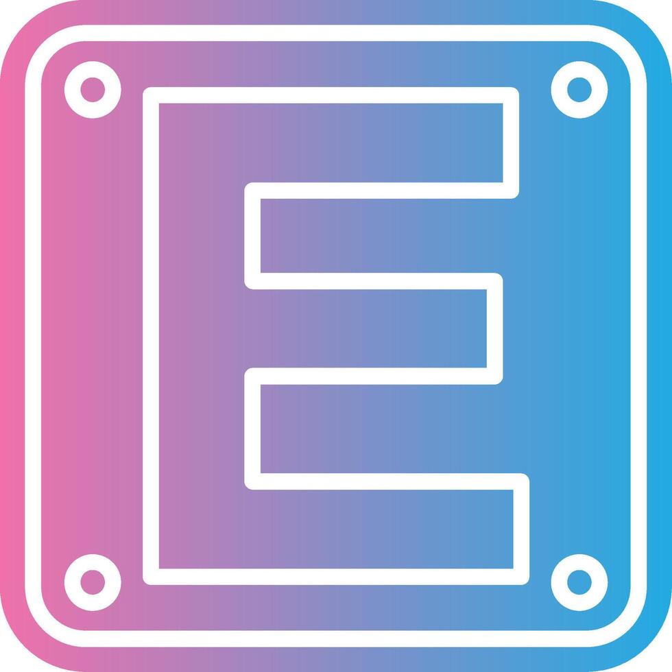 Letter E Modern Color Symbol vector