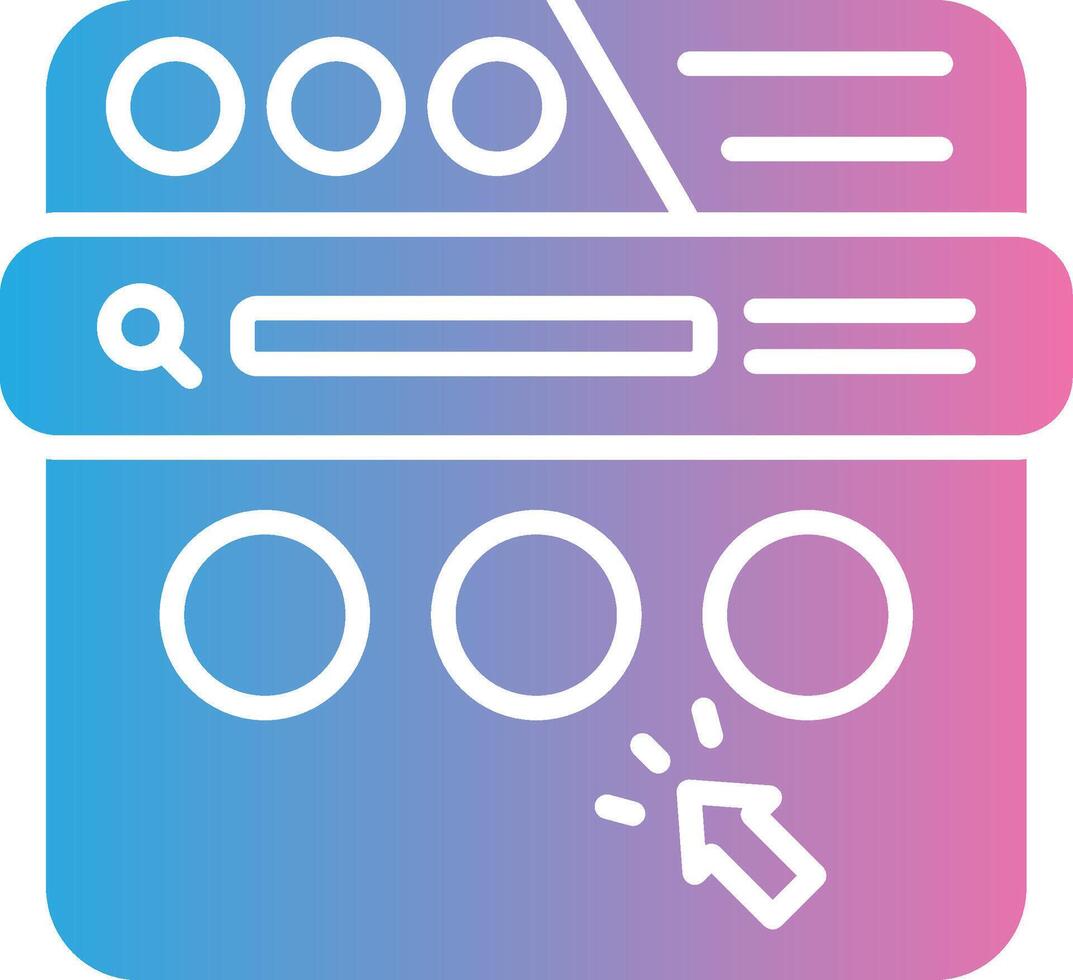 Meatball Menu Bold Outline Badge vector
