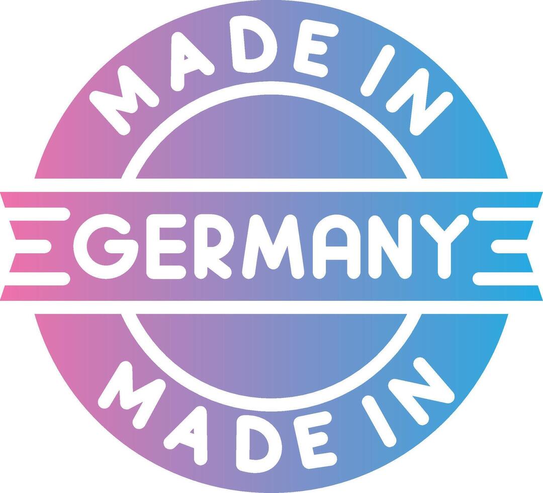 Made In Germany Color Block Badge vector