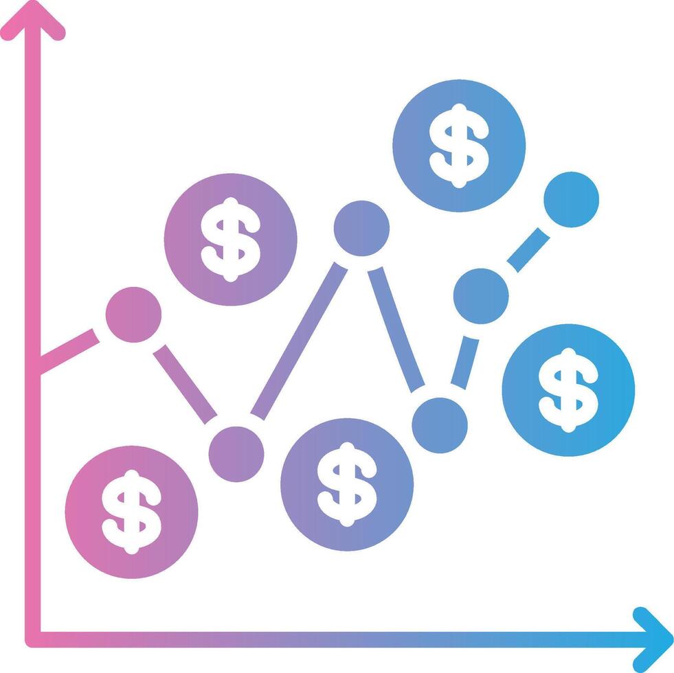 Dollar Cost Average Subtle UI Graphic vector