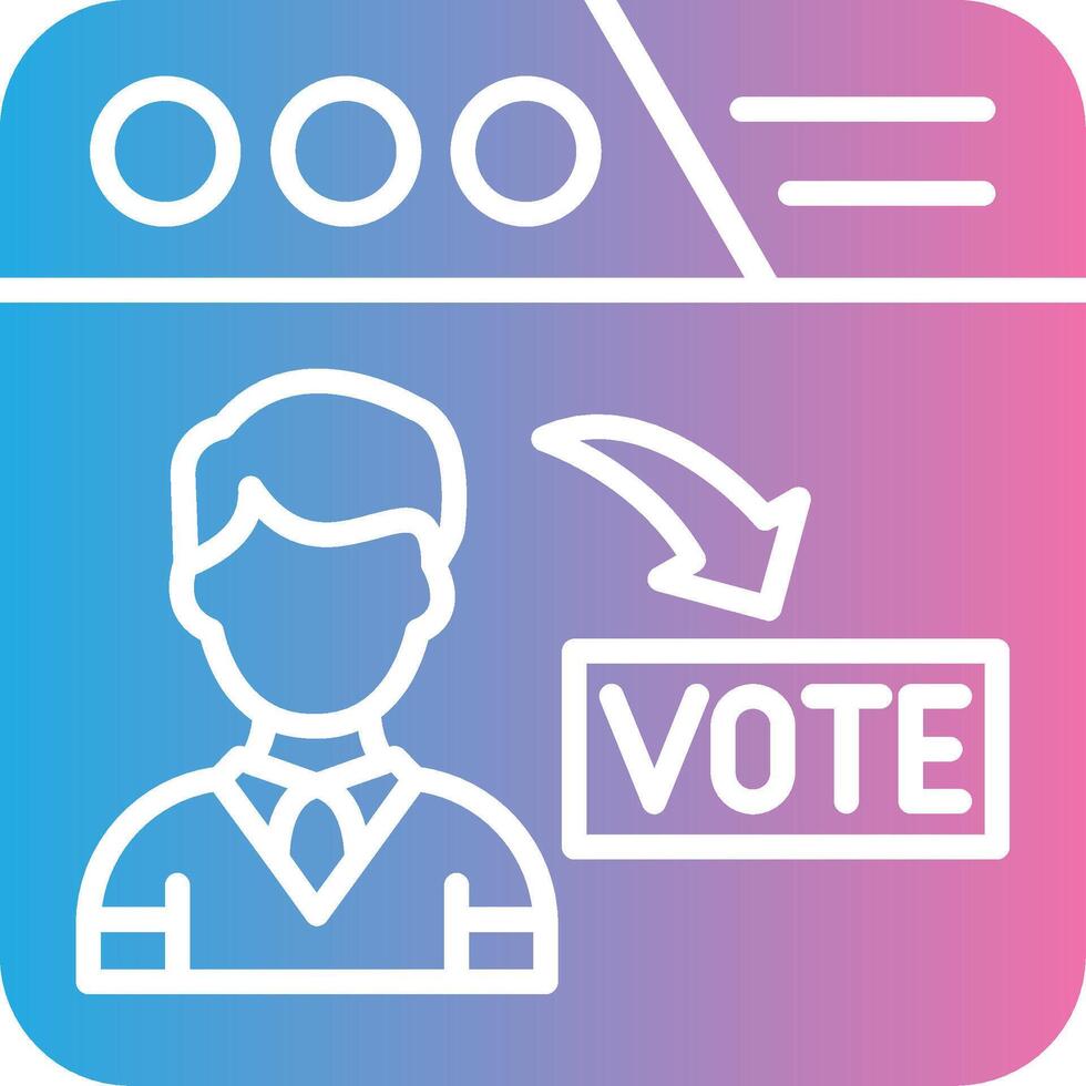 Online Voting Compact Web Symbol vector