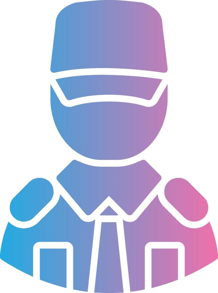 Security Man Simplified Line Mark vector