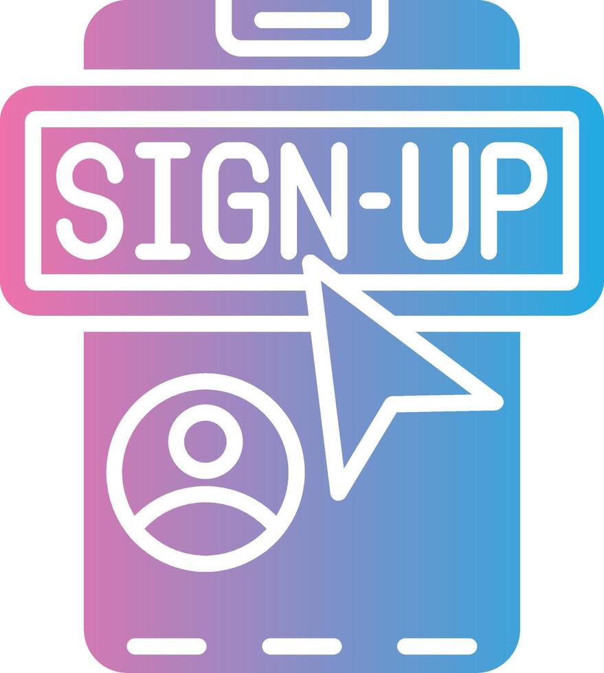 Signup UX Focused Shape vector