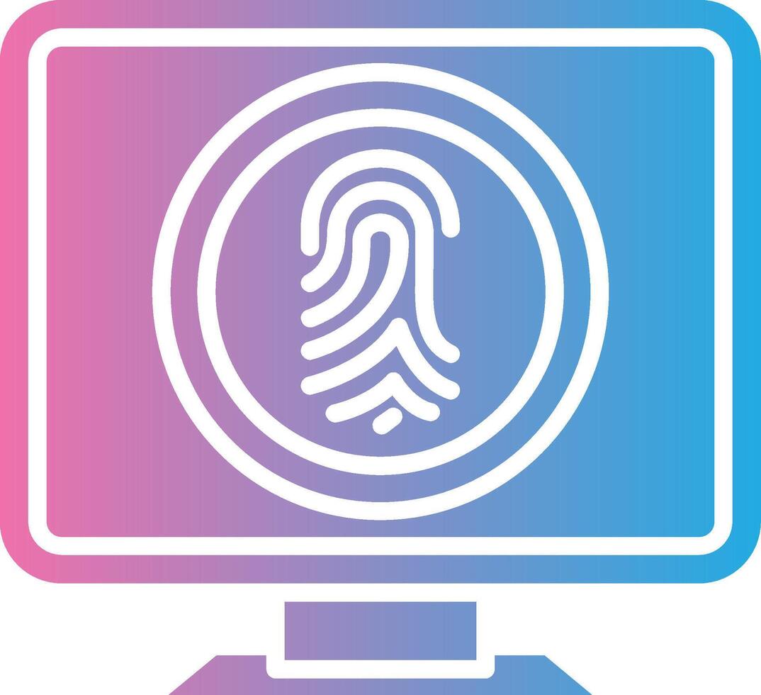 Thumb Fingerprint High Detail Shape vector