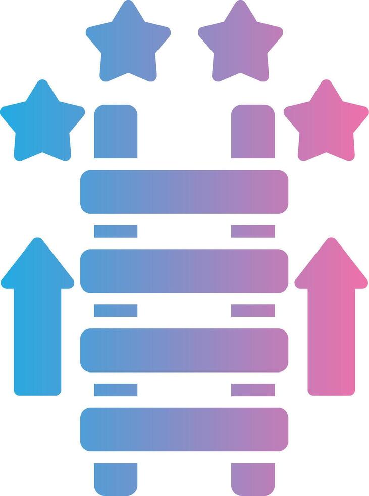 Ladder Shadowed Flat Design vector
