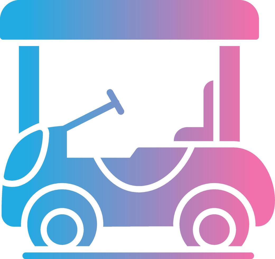 Golf Cart Coded UI Symbol vector