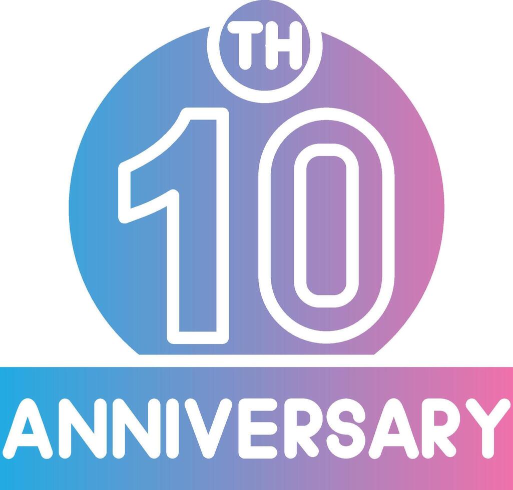10th Anniversary Stylish UX Piece vector