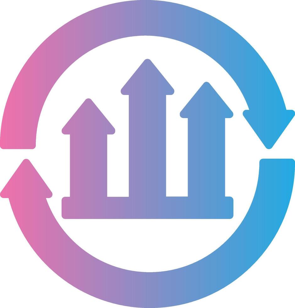 Continuous Improvement Geometric Style Badge vector