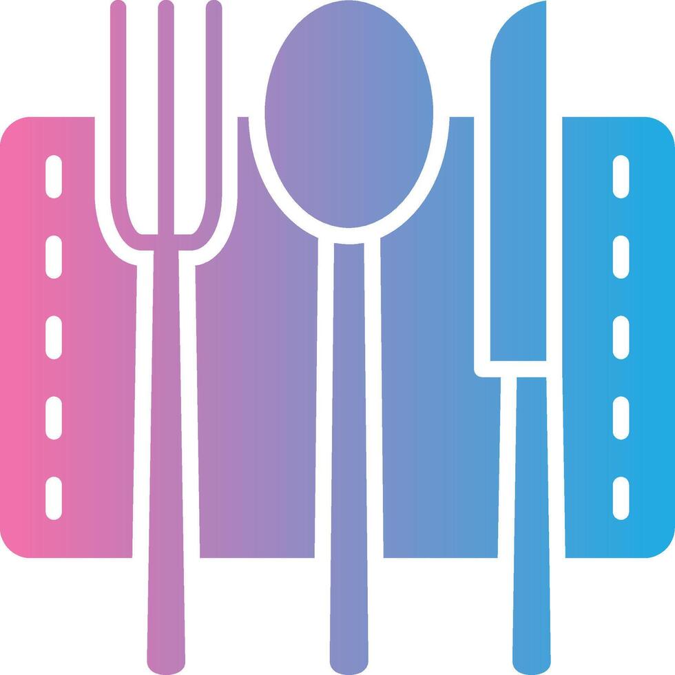 Cutlery Gradient Themed Symbol vector