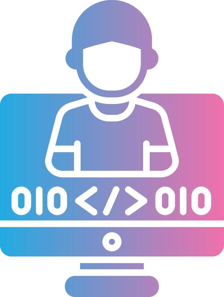 Programmer Elegant Shape Symbol vector