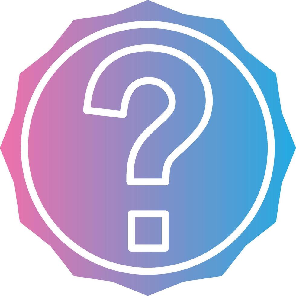 Question High Contrast Badge vector