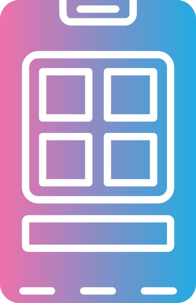 Smartphone Thin Graphic Shape vector