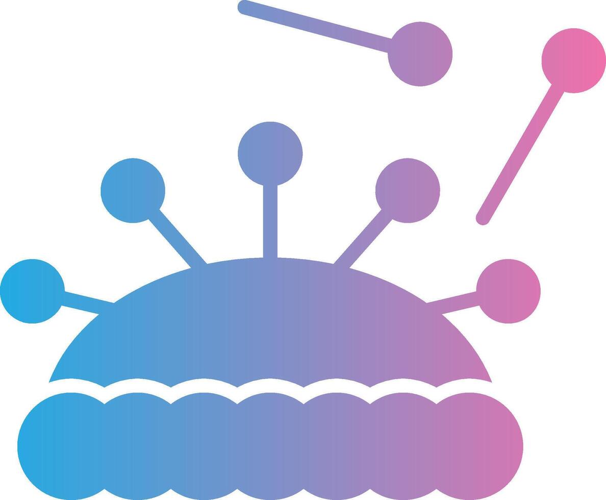 Pin Cushion Color Block Badge vector