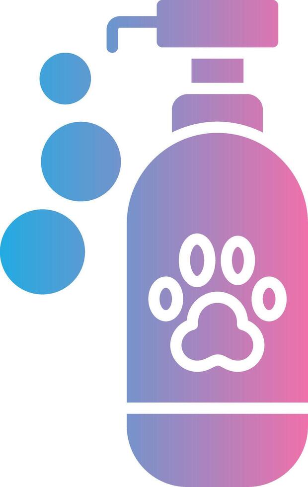 Pet Shampoo Gradient Color Form vector