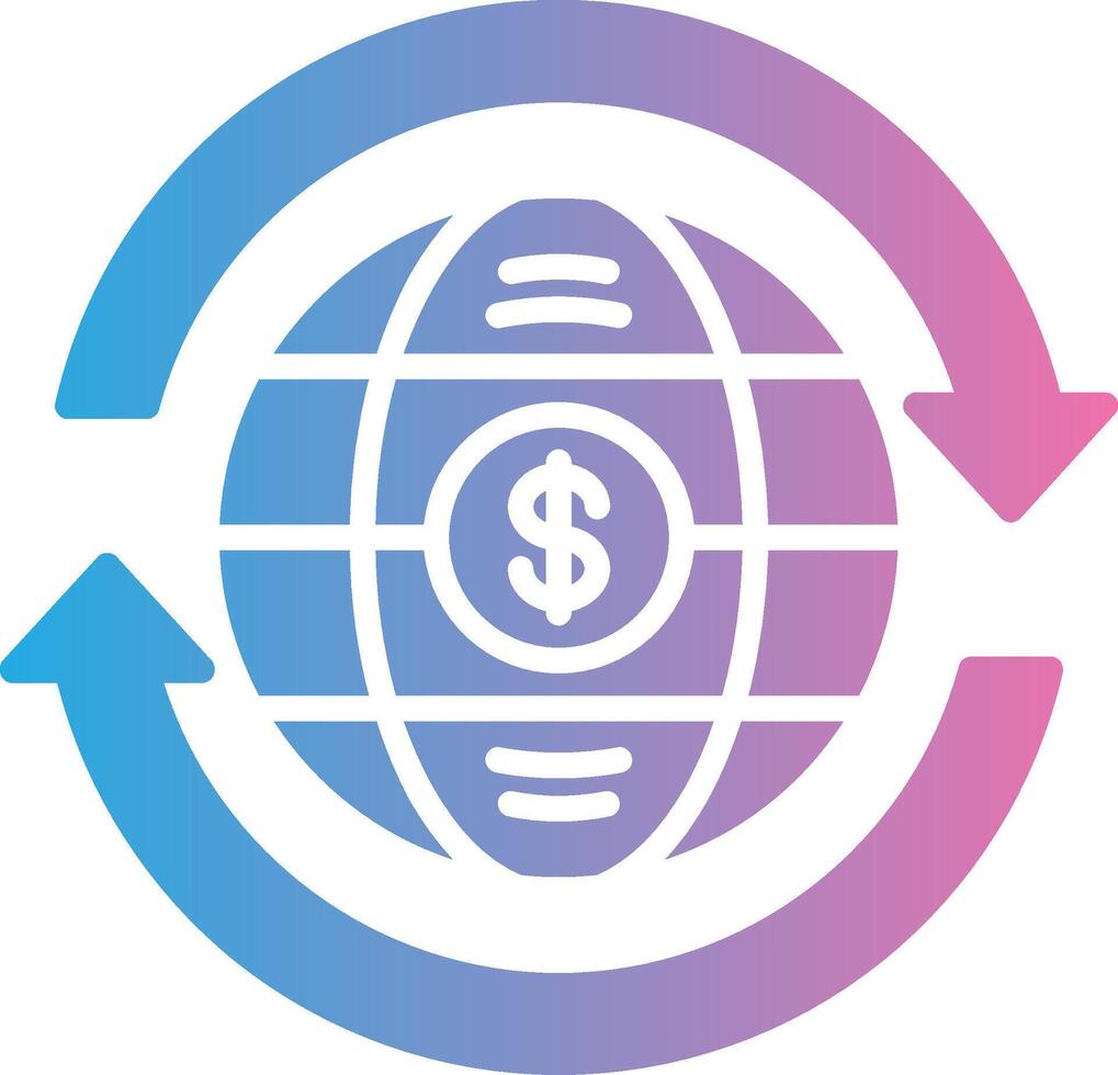 Global Economy Dark Mode Symbol vector