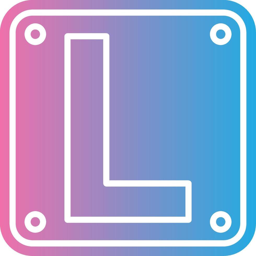 Letter L Flat UI Form vector