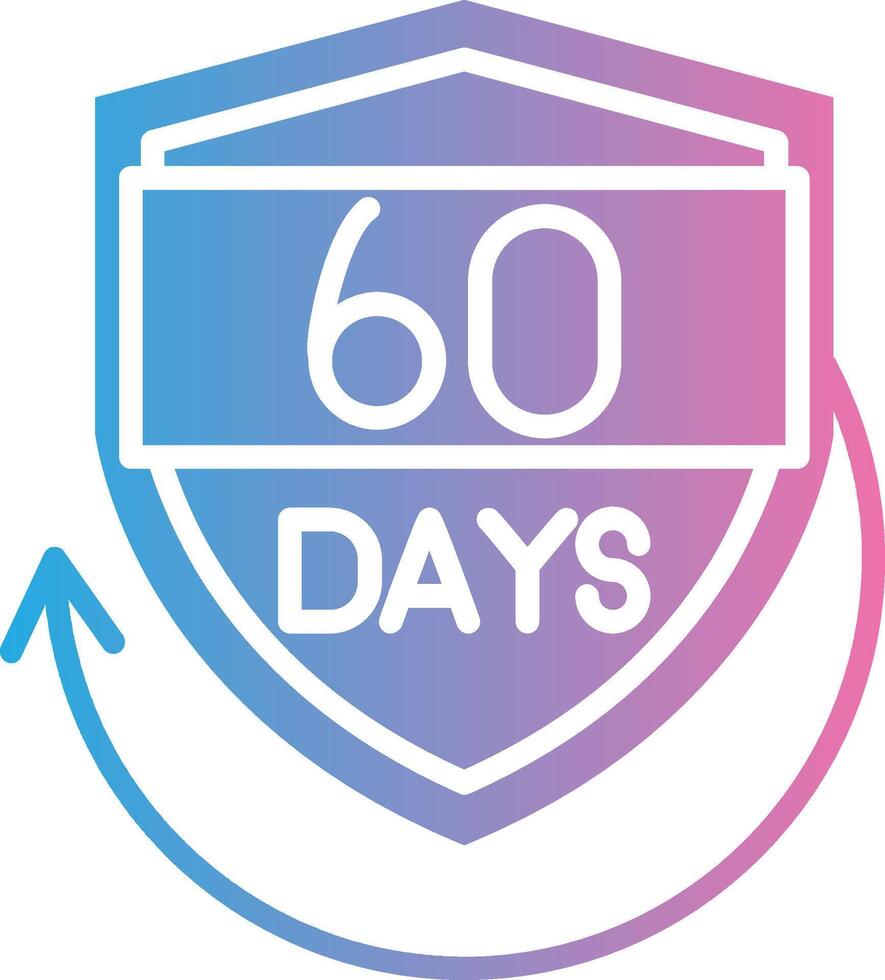 60 Days Geometric Style Badge vector