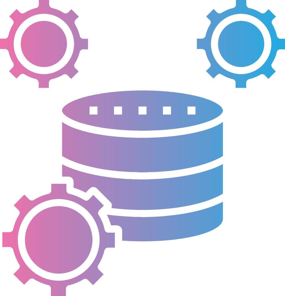 Database Management Sharp Line Mark vector