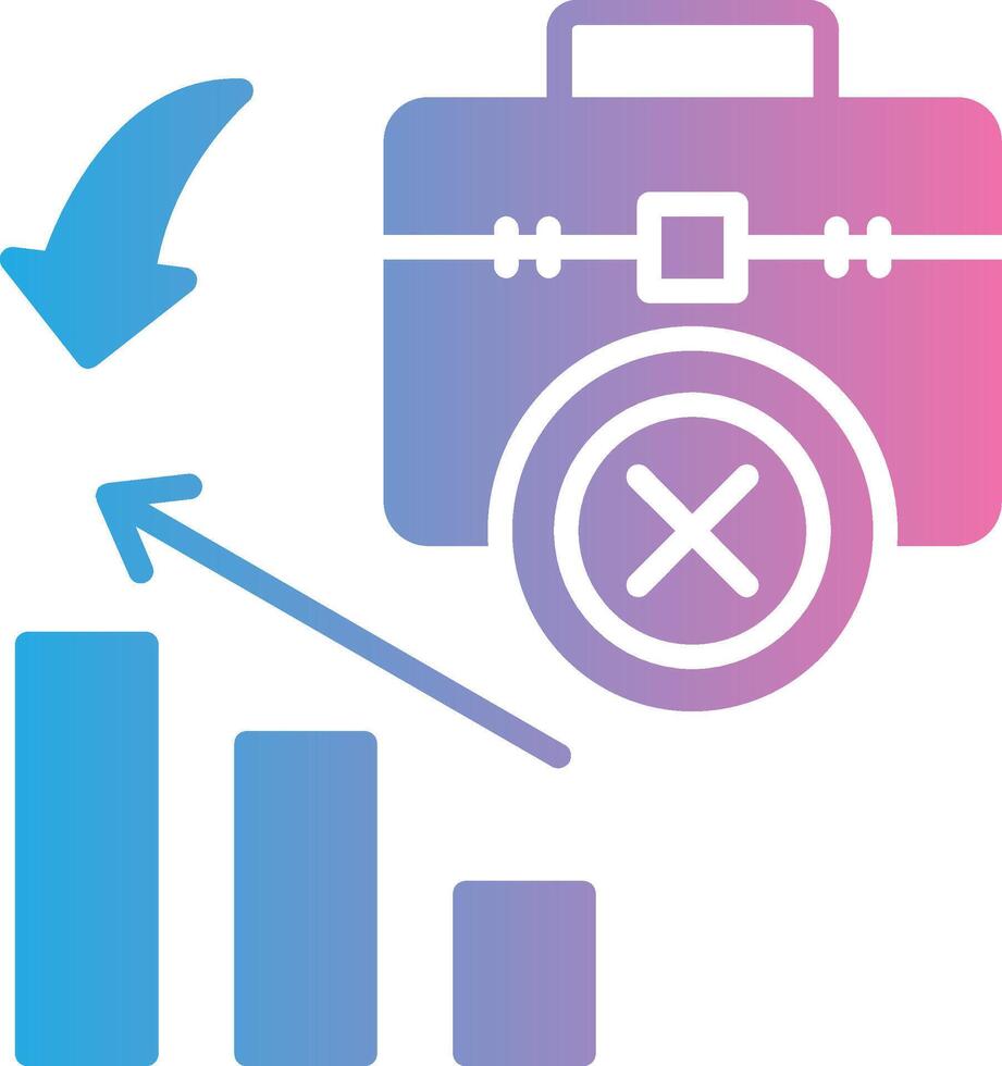 Unemployment Thin Graphic Shape vector