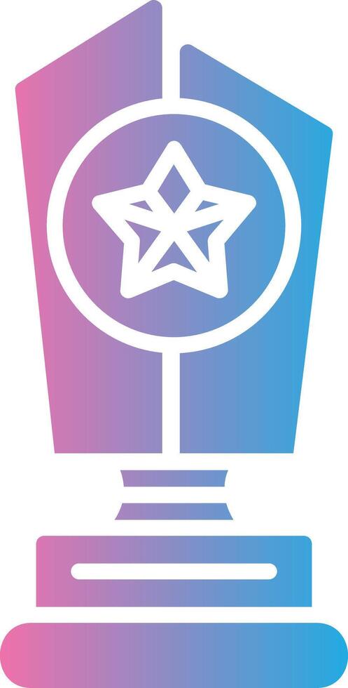 Trophy Star Cool Tone Form vector
