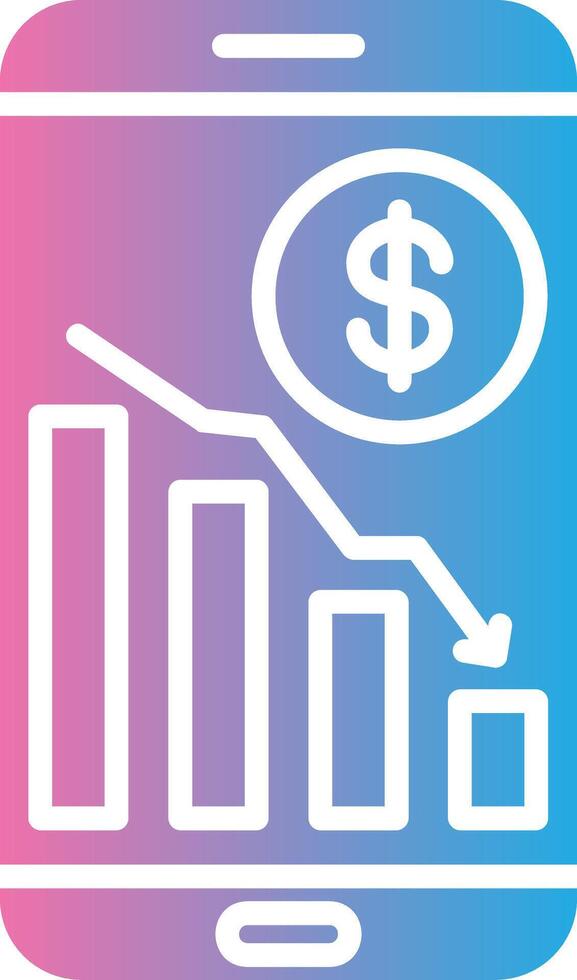 Bar Graph Solid Fill Symbol vector