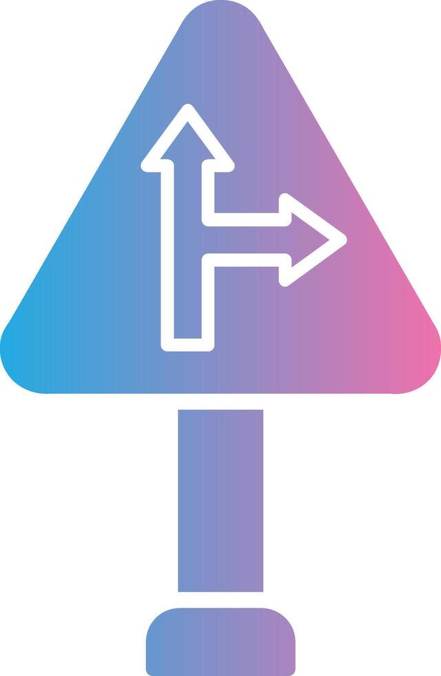 Right Turn Interface Line Graphic vector