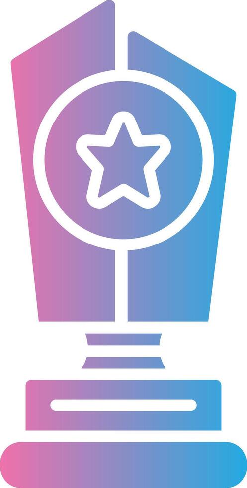 Trophy Star 3D Interface Shape vector