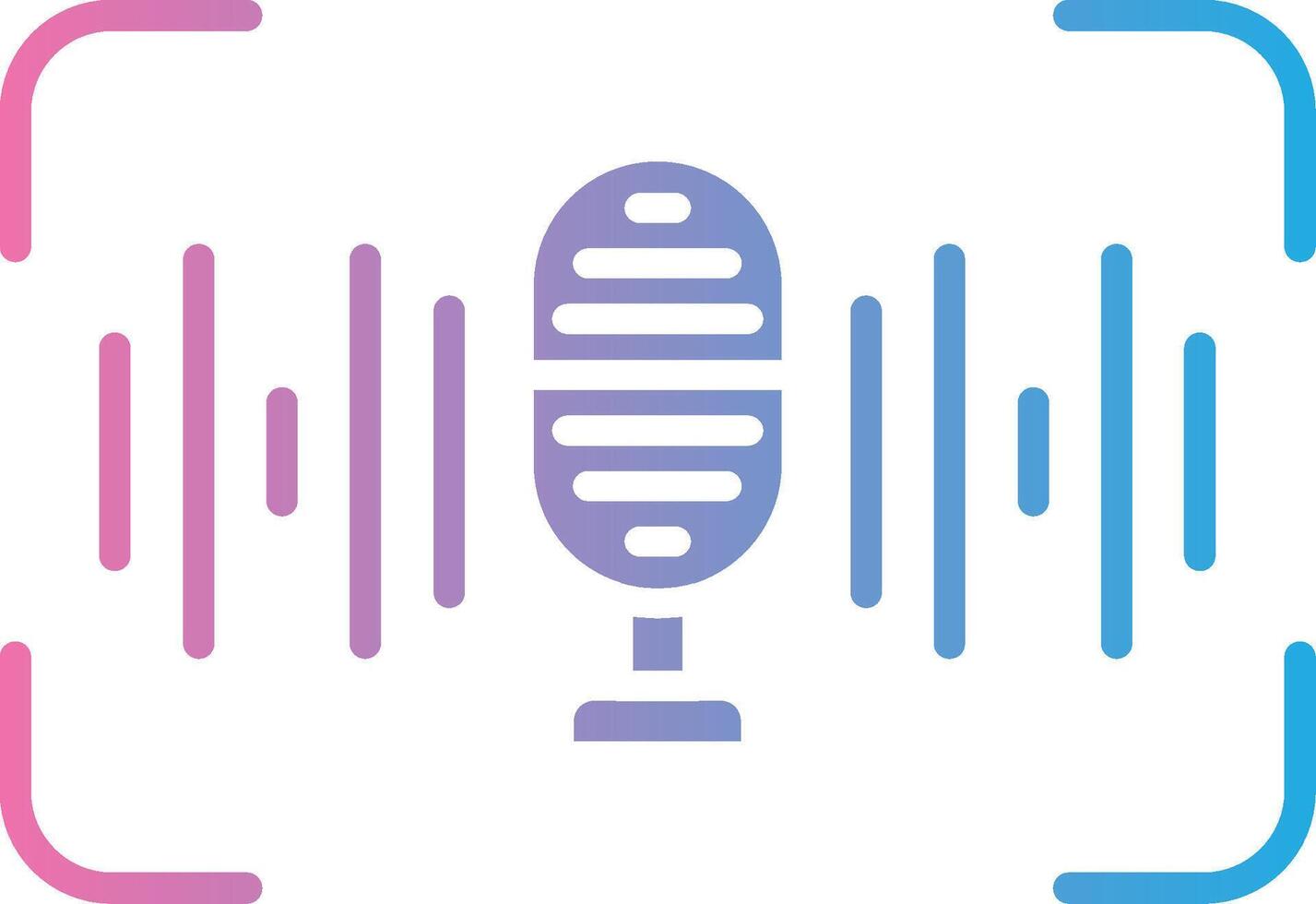 Voice Recognition Outlined Concept Piece vector