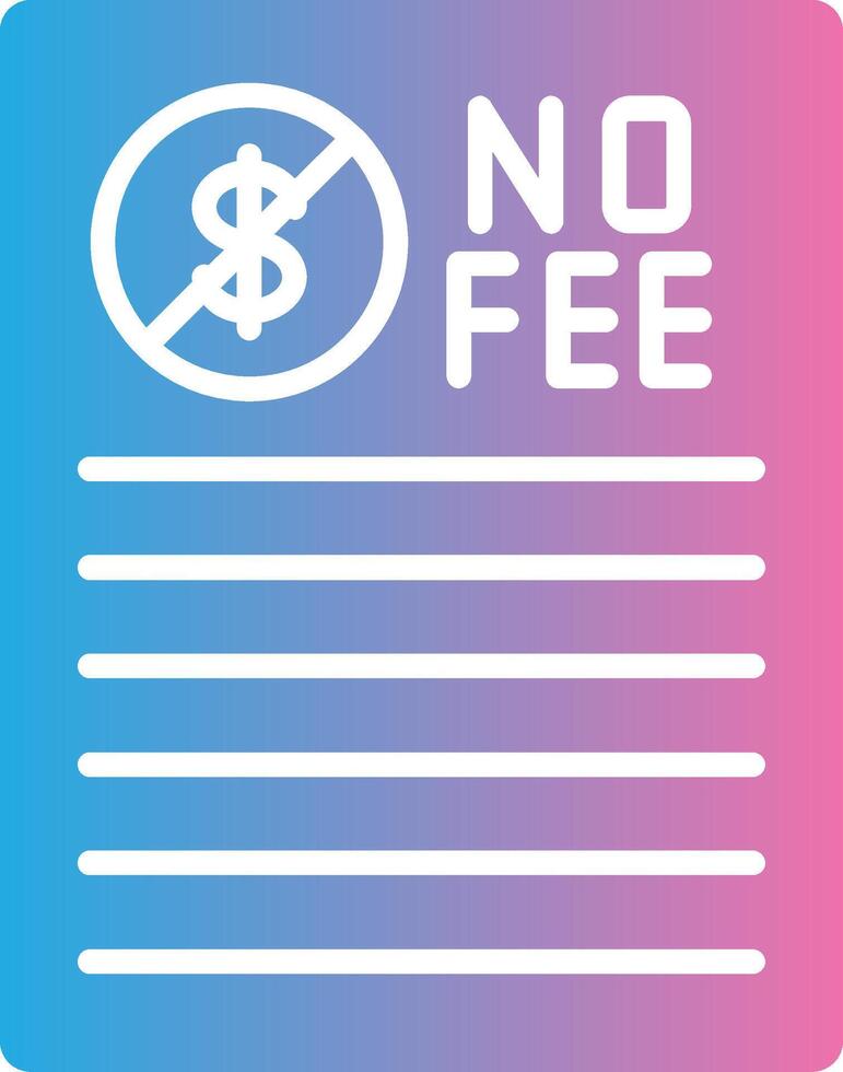 No Fee Outlined Line Artwork vector