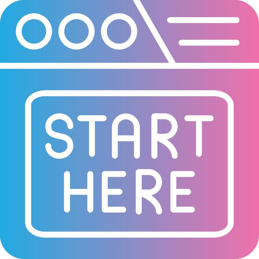 Start Here Minimal Art Object vector