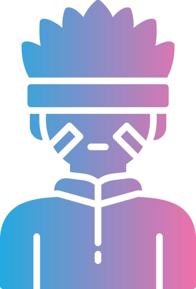 Native Indian Modern Interface Badge vector