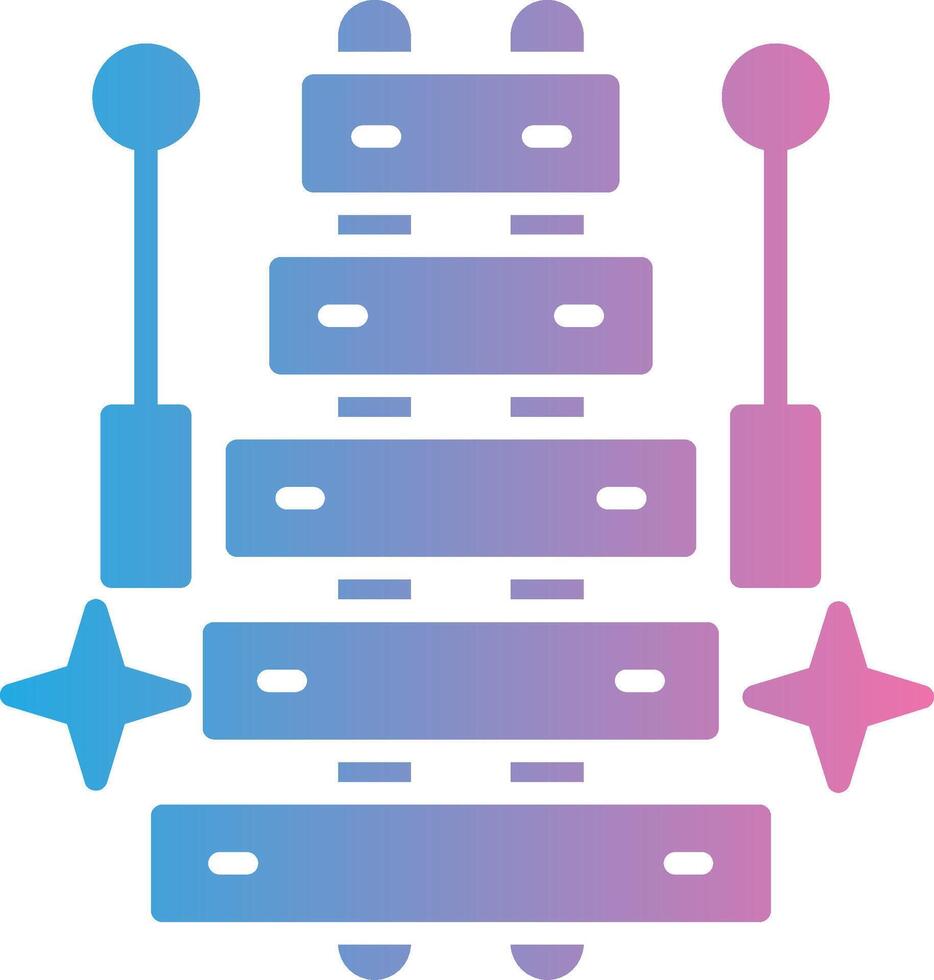 Xylophone Gradient Style Element vector