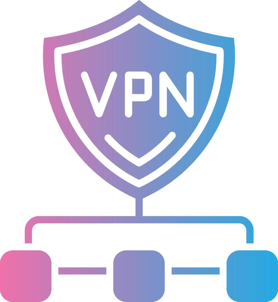 Vpn Solid Fill Symbol vector