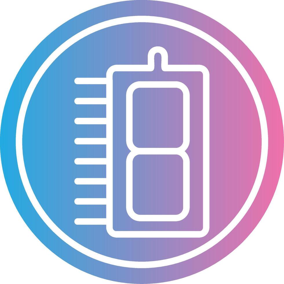 7 Segment Display Vibrant Visual Object vector